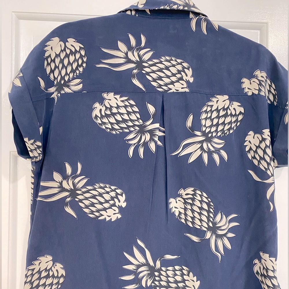 Rails Silk Whitney Pineapple Button Down Top Shirt - Picture 3 of 10